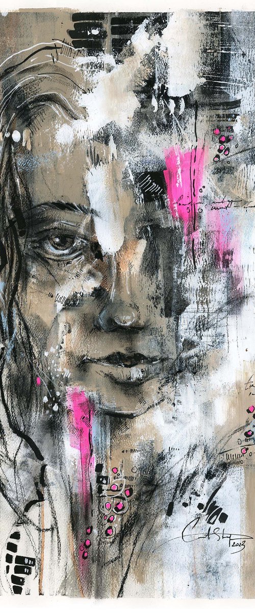 New Soul (Freedom) Mixed Media Painting by Sophie Rodionov