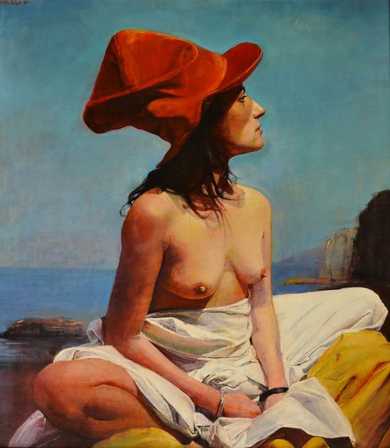 The Woman with the Red Hat.