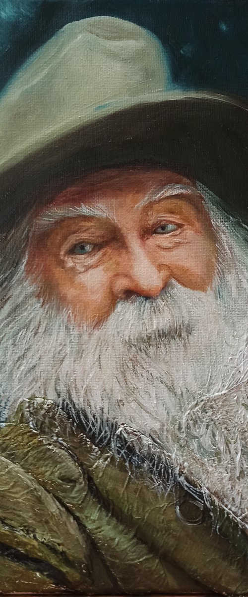 The poet - portrait irregular n. 13 by Laura Muolo