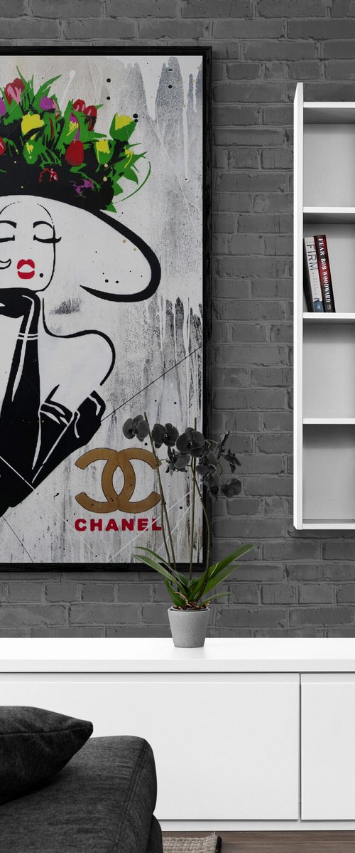 Raw Classical 140cm x 100cm Textured Urban Pop Art by Franko