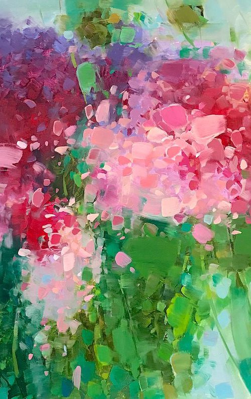 Lilacs, oil painting, One of a kind, Signed, Handmade artwork, Ready to hang by Vahe Yeremyan