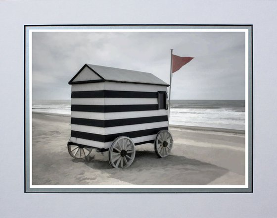 Black and White Beach Hut