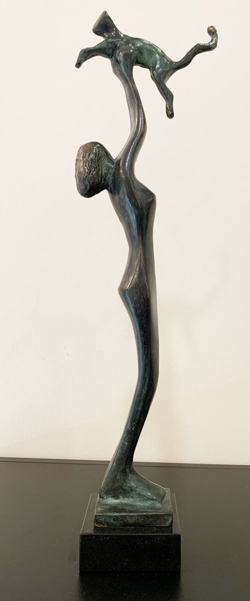 Playing with a cat by Toth Kristof