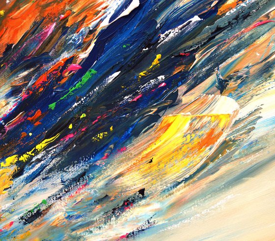 Positive Energy XXXL 1, extra large painting ! Unstretched