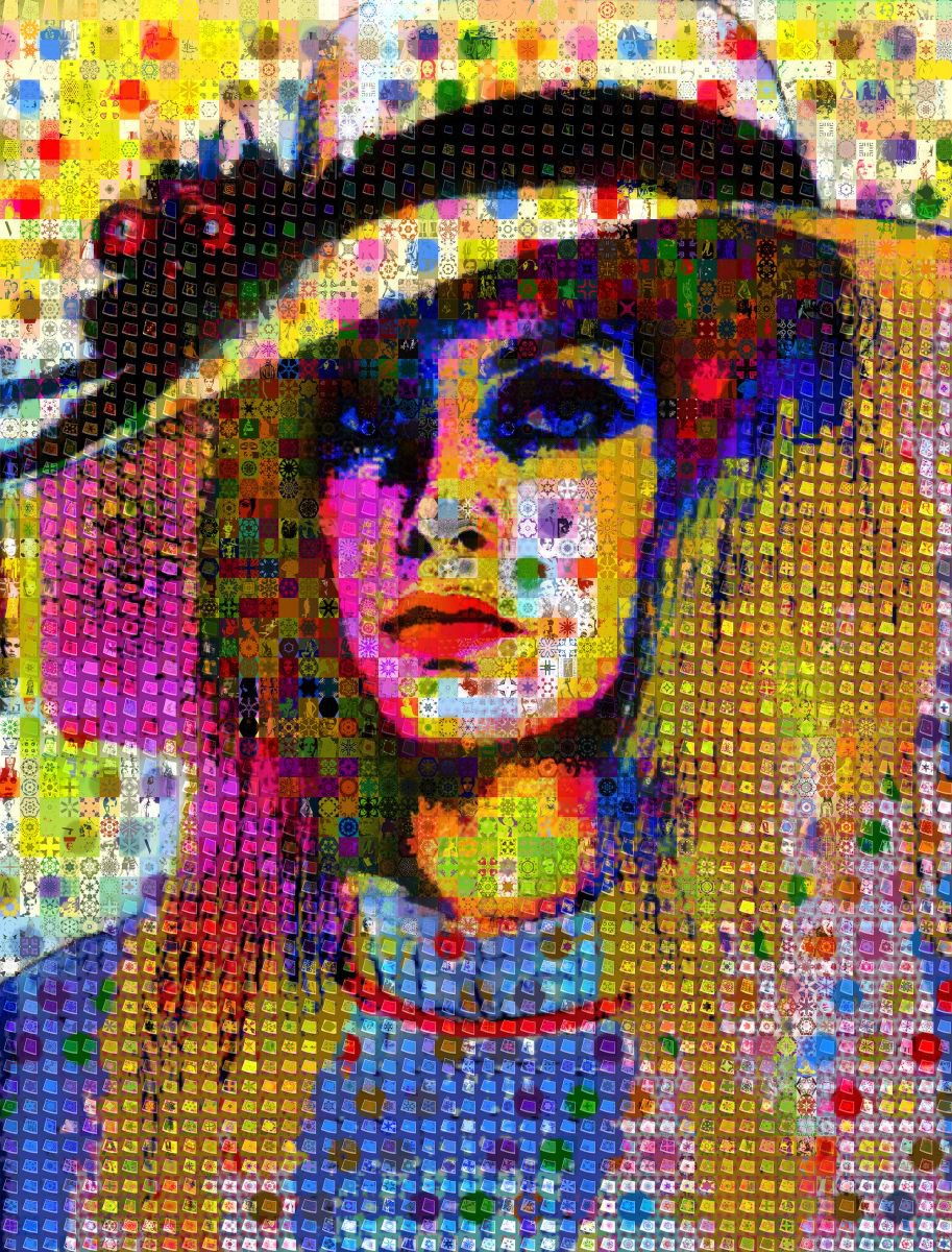 Portrait Painting By John Lijo Bluefish, 50 X 60, Loves To Be Loved, Original Artwork