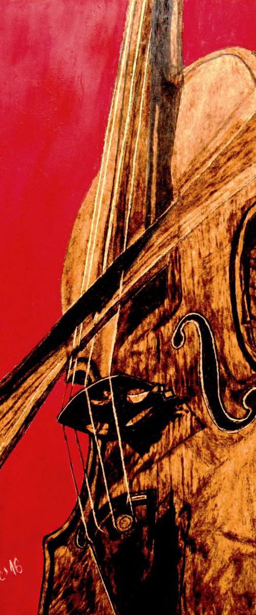 Old violin by MILIS Pyrography