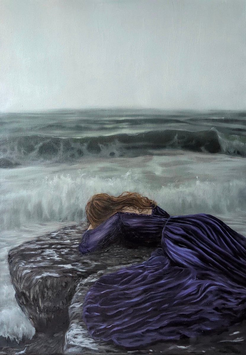 Photorealistic Landscape Oil Painting By Sophie Adair, 20 X 28", Surrender, Original Artwork