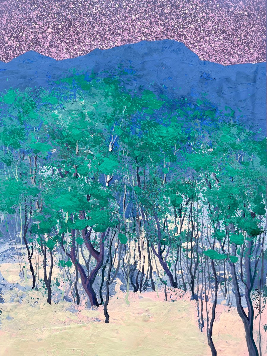 Impressionistic Landscape Painting By Andrii Kovalyk, 12 X 16, Echo Of The Unlived, Original Artwork