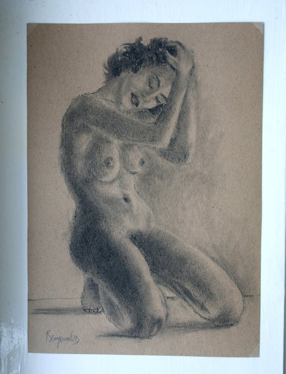 Female Figure 30 Charcoal Sketch