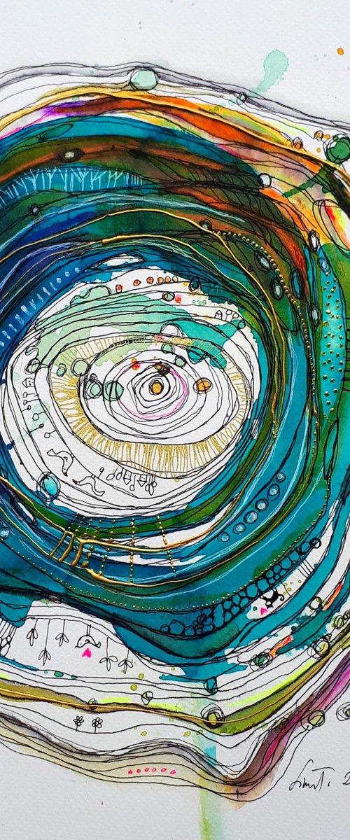 Mandala 10.- Growth-rings_51 years by Simon Tünde