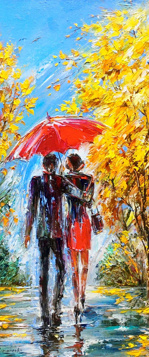 Under the red umbrella by Olena  Romanenko