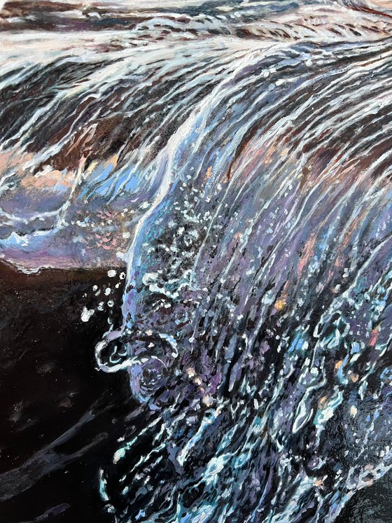 CRYSTAL WAVE - Original oil painting; Seascape; Splash; Summer; Oil painting; waves; Sea; Ocean;