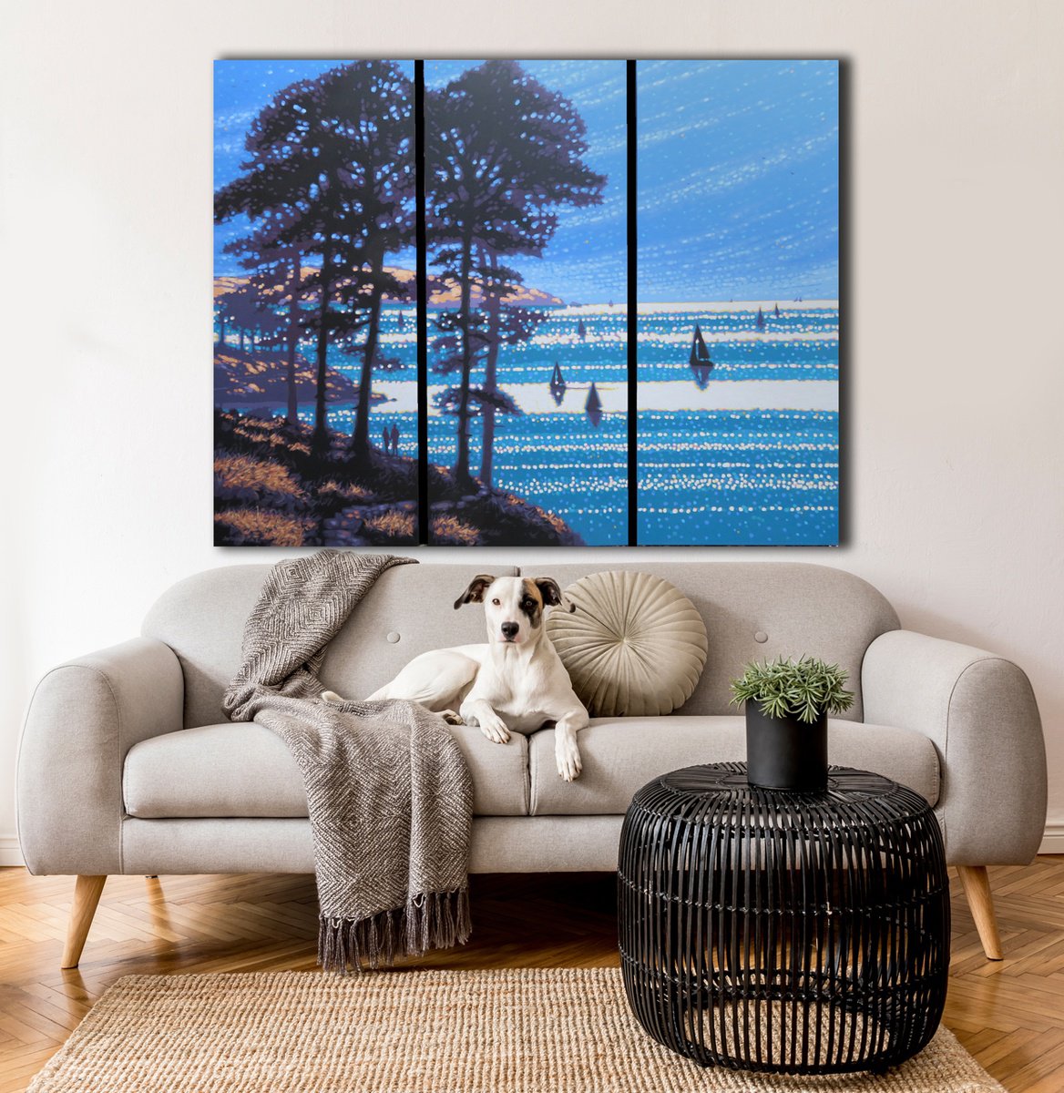 Coast path sunshine - Triptych by Gordon Hunt