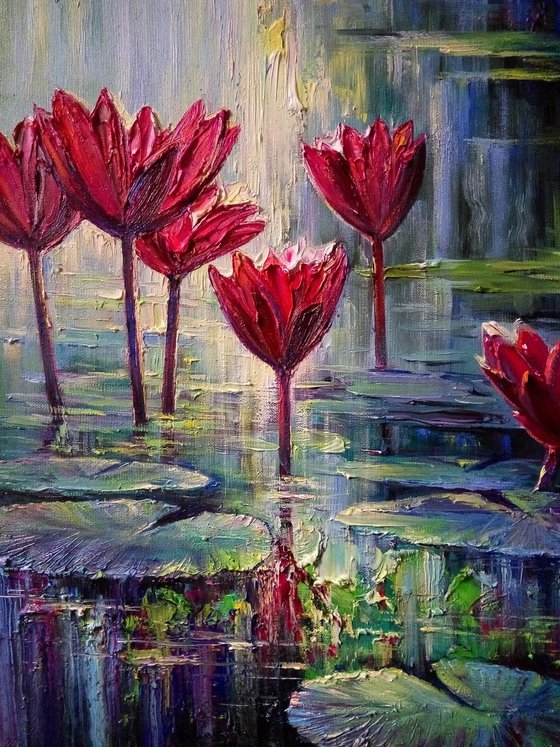 "Water Lilies" original artwork by Artem Grunyka