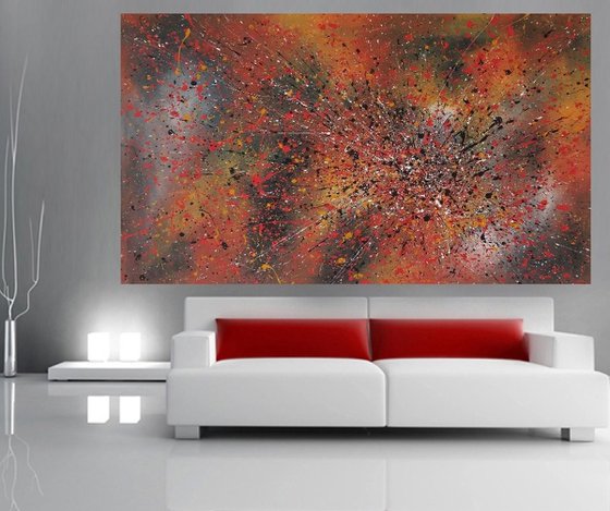 Abstract Modern ACRYLIC PAINTING on CANVAS by M. Yaskin