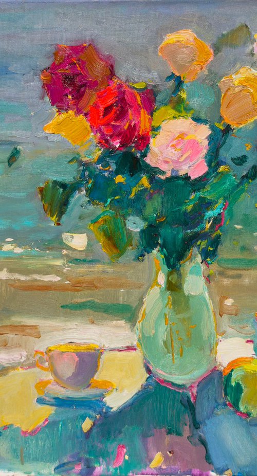 Roses Near the Sea by Alexander Shandor