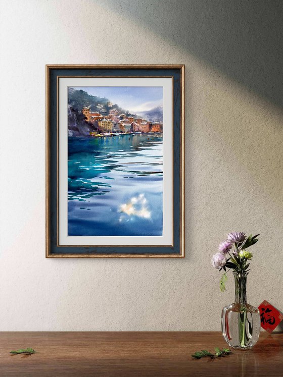 Blue Italian Morning. Camogli