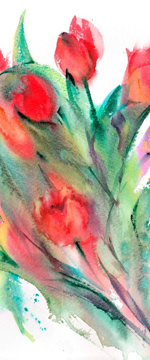 Bunch of Tulips 3 by Anjana Cawdell