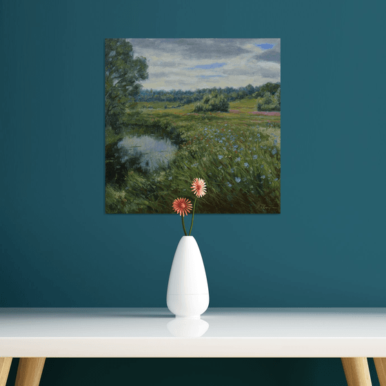 Floral Fields - summer landscape painting