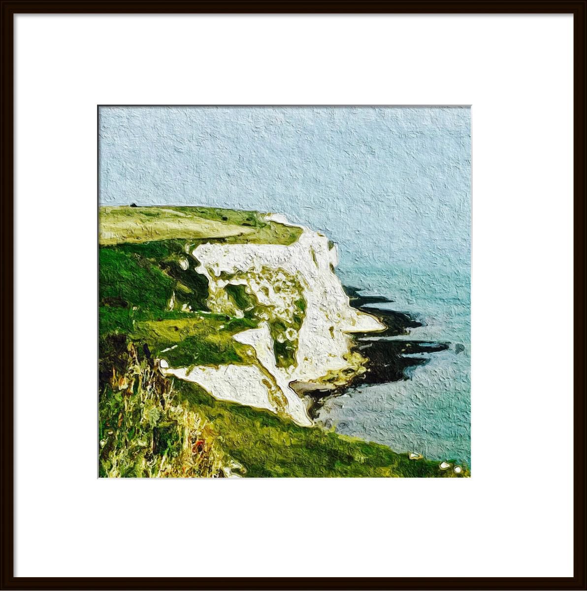 Abstract Print By Shabs Beigh, 20 X 20", Chalk Cliffs, Original Artwork