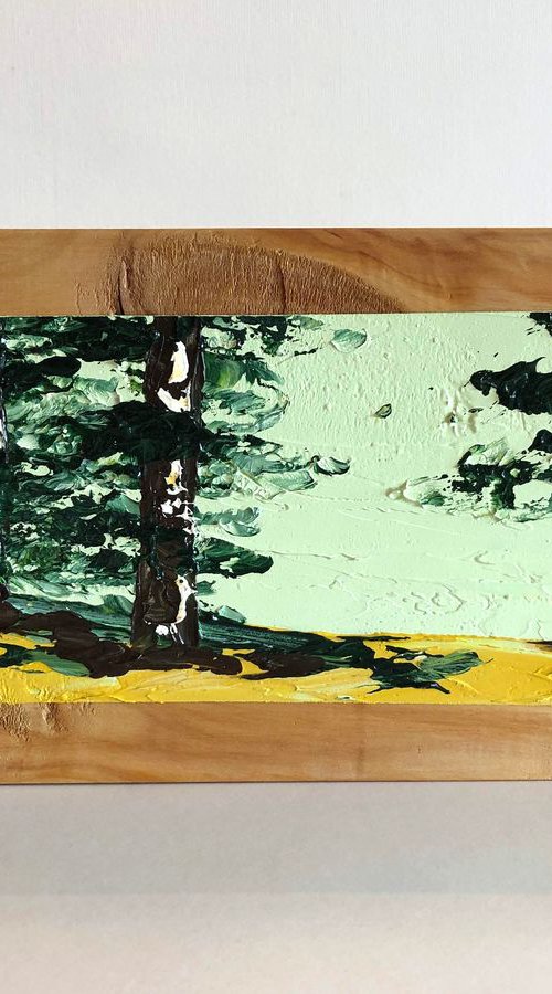 Oil on wood - Oregon XIV by Eileen Lunecke