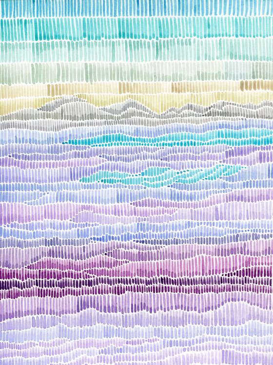 Surreal lavender landscape