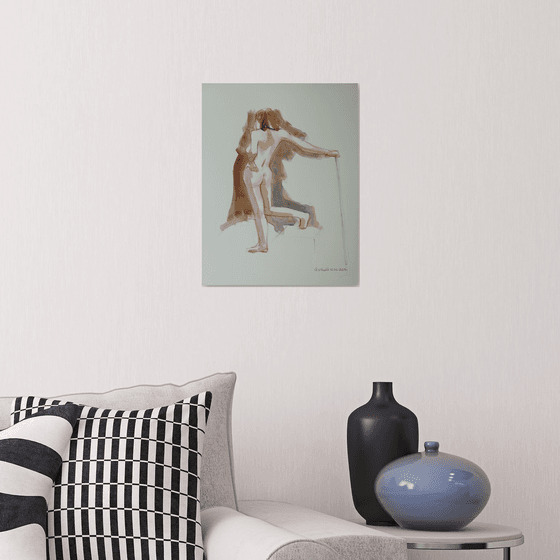 standing female nude