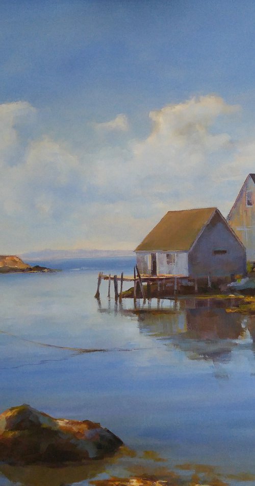The beauty of Peggy's Cove, (24x30x0.7'') by Alexander Koltakov
