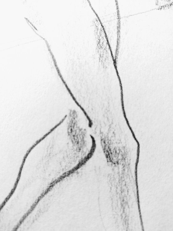 Nude. Original pencil drawing.