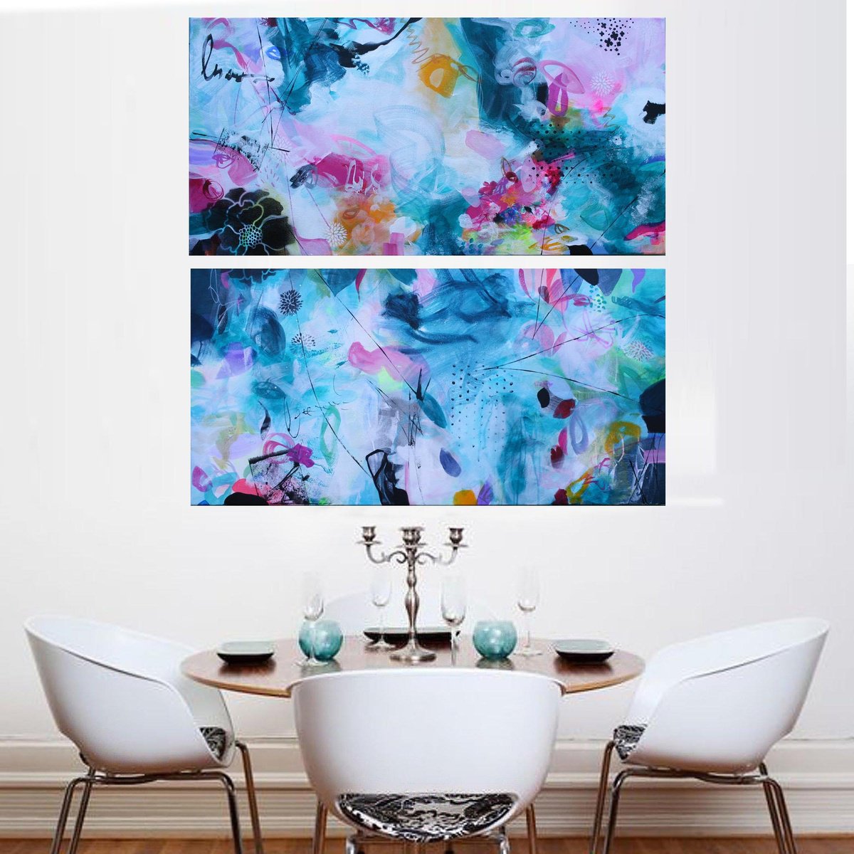 Organic Abstract Acrylic Painting By Susan Wooler, 39 X 39", Xxl Keep Turning The Pages, Original Artwork