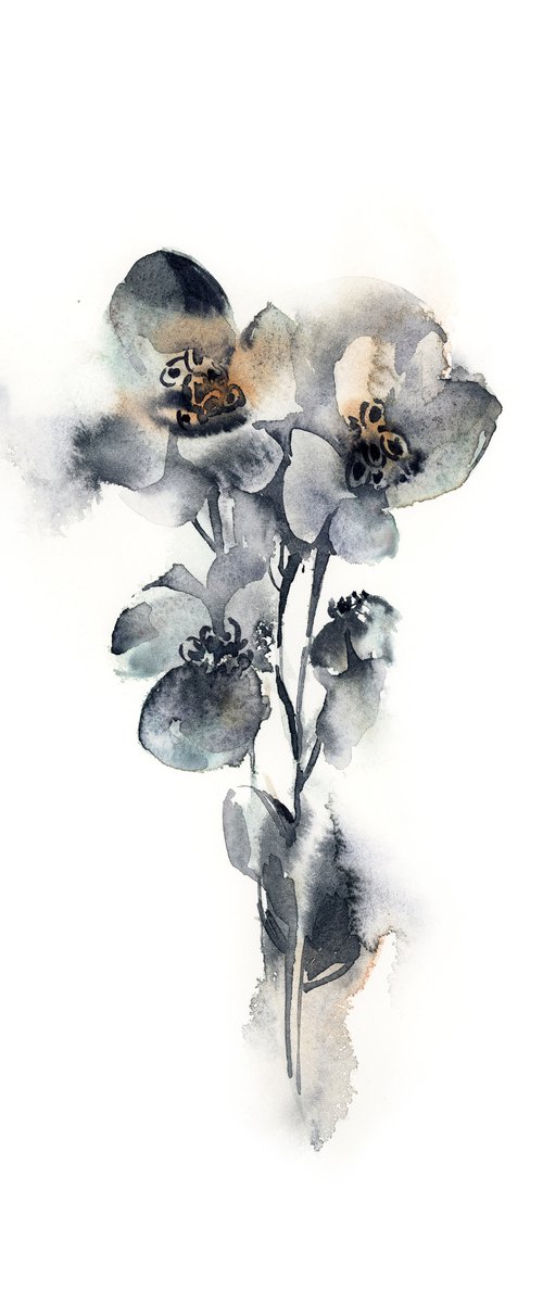 Florals in Blue n.5 by Sophie Rodionov
