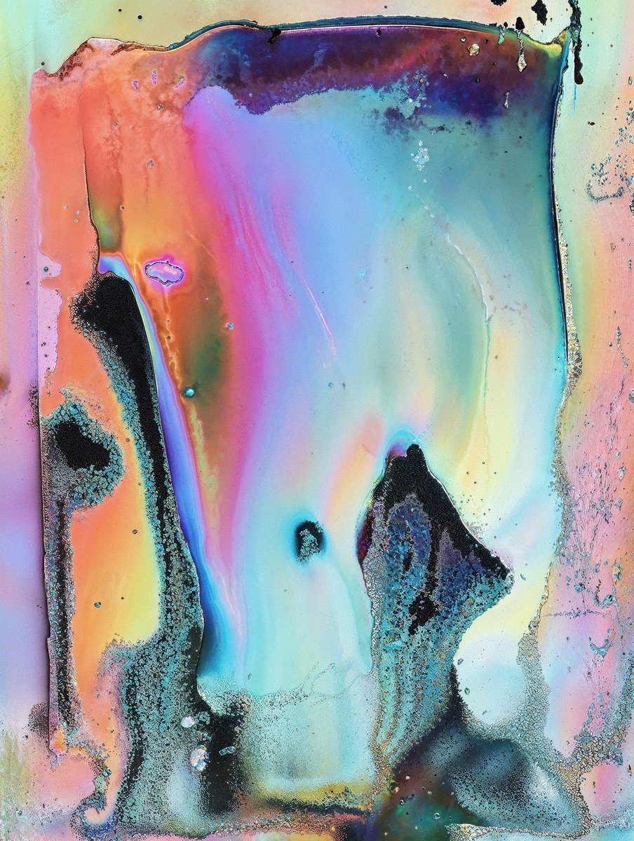 Organic Abstract Print By Richard Gibson, 13 X 17", Burnt Viii, Original Artwork