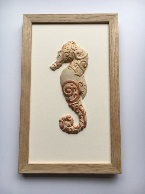Sand Seahorse (Left Facing) by Stephanie Floyd