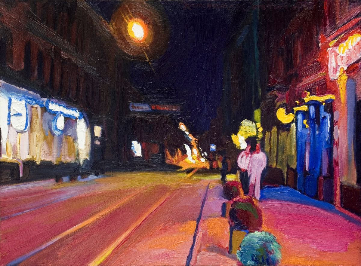 Pink street by Olena Kamenetska-Ostapchuk