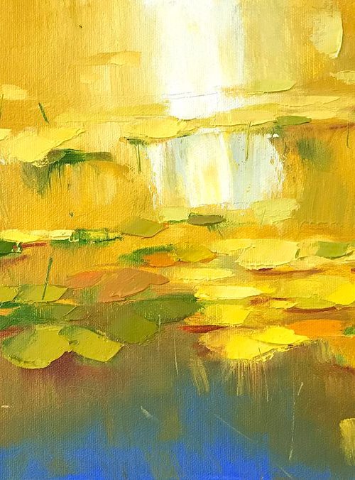 Waterlilies, Original oil Painting, Impressionism, Handmade artwork, One of a Kind by Vahe Yeremyan