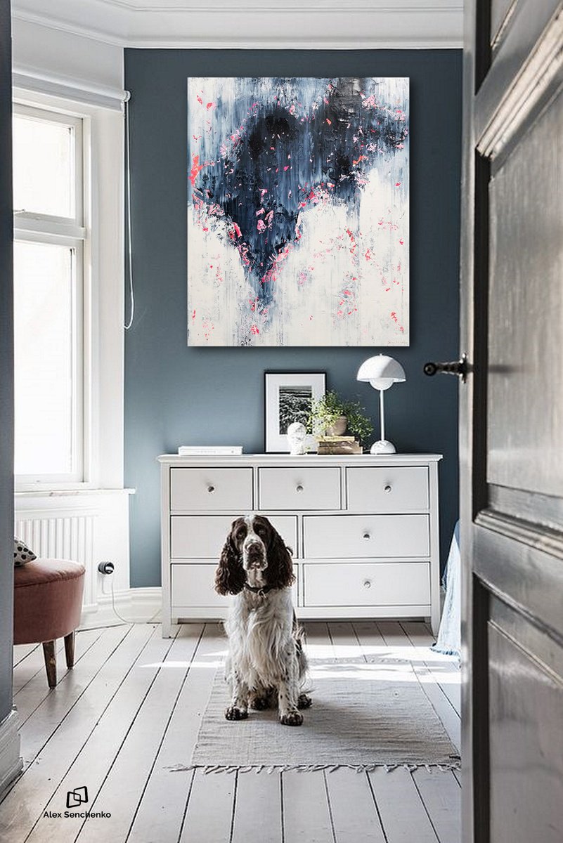 Abstract Acrylic Painting By Alex Senchenko, 39 X 47, Abstract 21118, Original Artwork