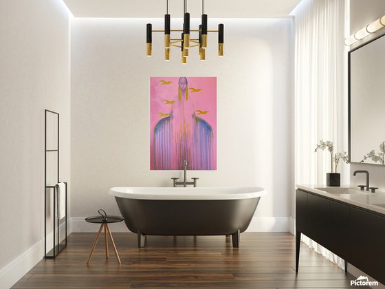 Jewelry and birds in pink