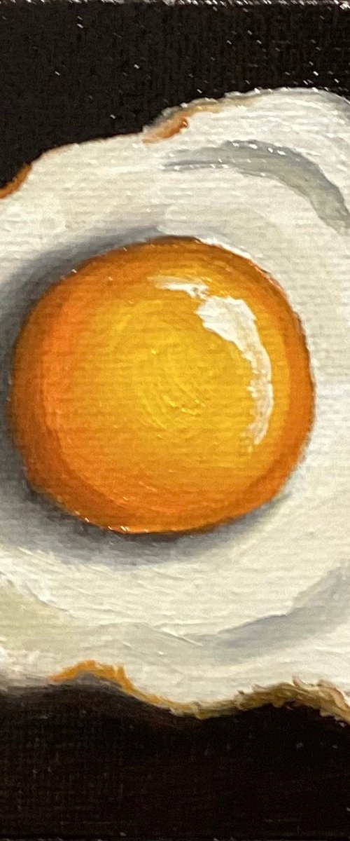 Little fried egg still life by Jane Palmer Art