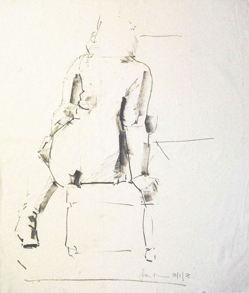 Nude Life Drawing No 279 by Ian McKay