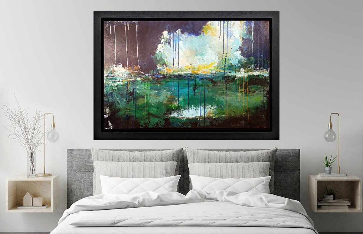 MYSTERIOUS SKIES III - FRAMED by Susan Wooler