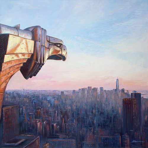 New York, Chrysler Building | Original acrylic painting canvas by Uwe Fehrmann