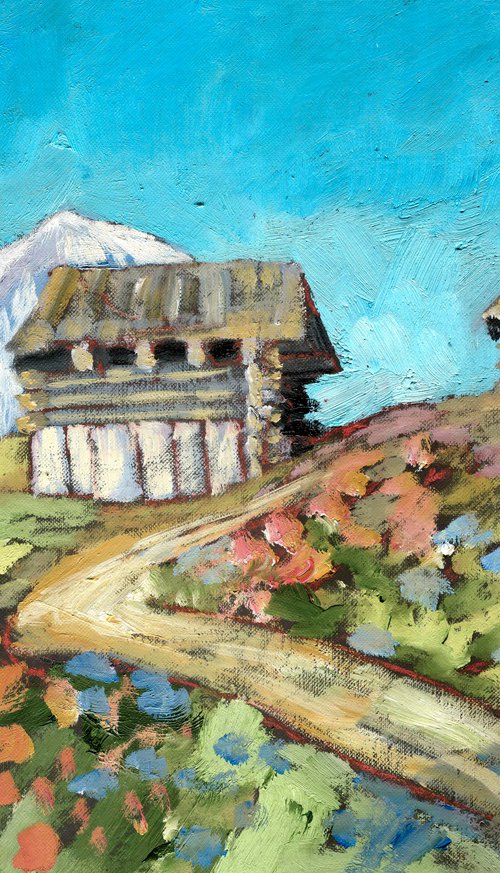 Dolomites Barns by Elizabeth Anne Fox