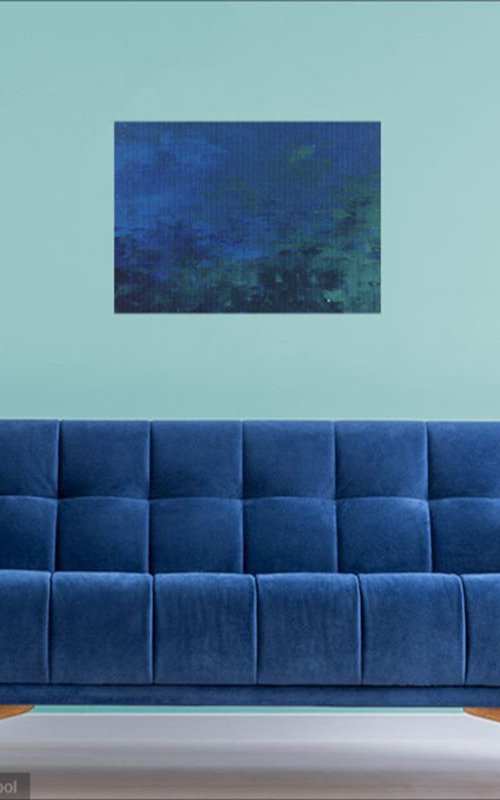 blue-green night I (ref#:294-8P) by Saroja van der Stegen