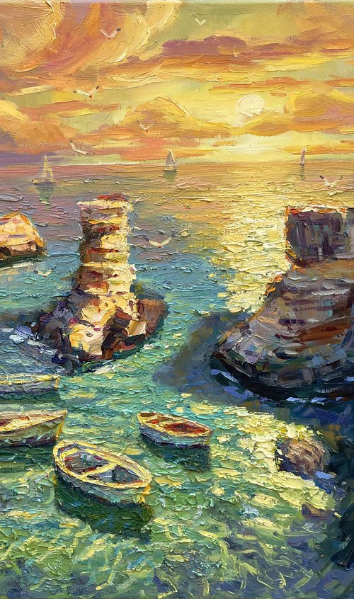 "Dawn at the Shore" by Evgeny Chernyakovsky