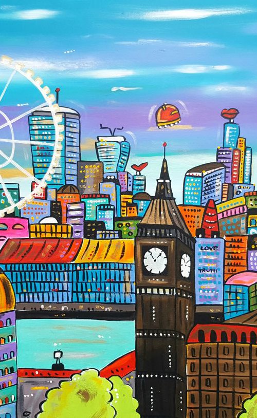 New Futuristic View of London in a parallel world.. by Maria Luisa  Azzini