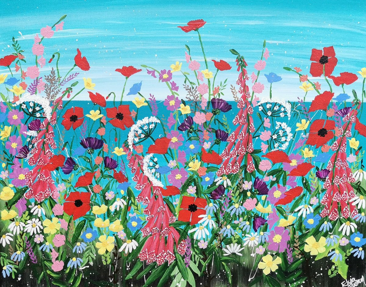  Whisper Of Wildflowers By Elisa Trueman, 20 X 16, Artwork For Sale On Artfinder