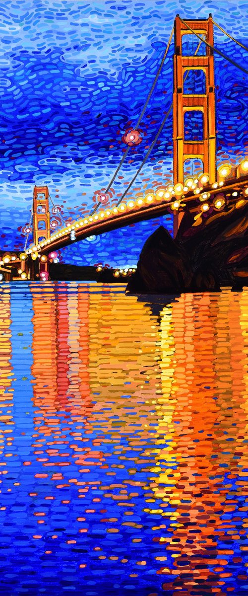 Golden Gate Bridge At Night by Alex Nizovsky