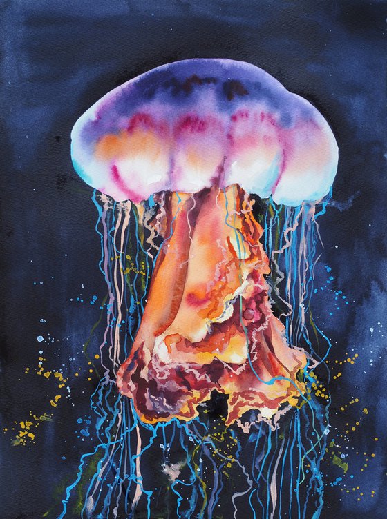 Jellyfish - original watercolor artwork