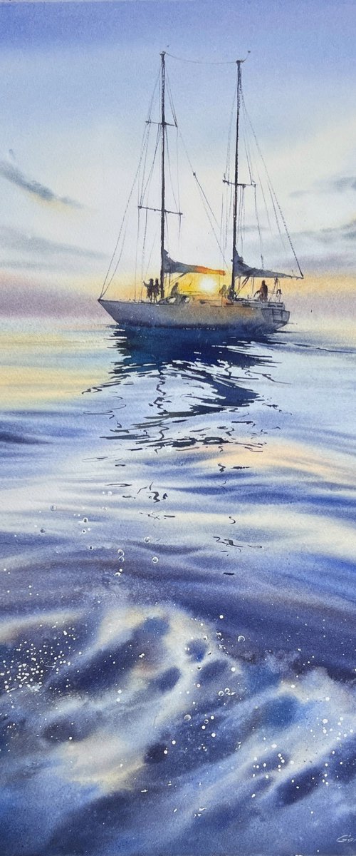 Sunset Sail by Eugenia Gorbacheva