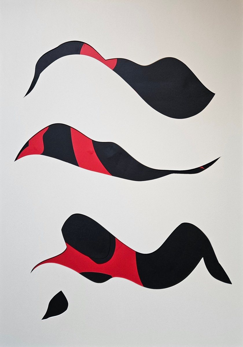 Surrealistic Abstract Collage By Stefano Mazzolini, 28 X 41", Treoc, Original Artwork